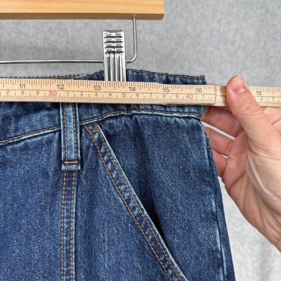 Rag Bone Cailyn Cargo Mid Rise Wide Leg Jeans Size 29 Ari Indigo Rigid Denim - Picture 13 of 16